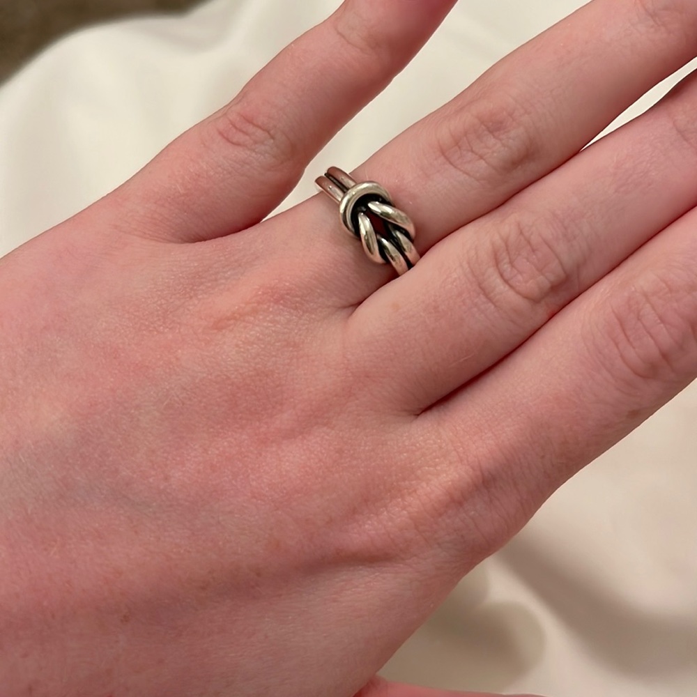James Avery Lover’s Knot ring, size 6.